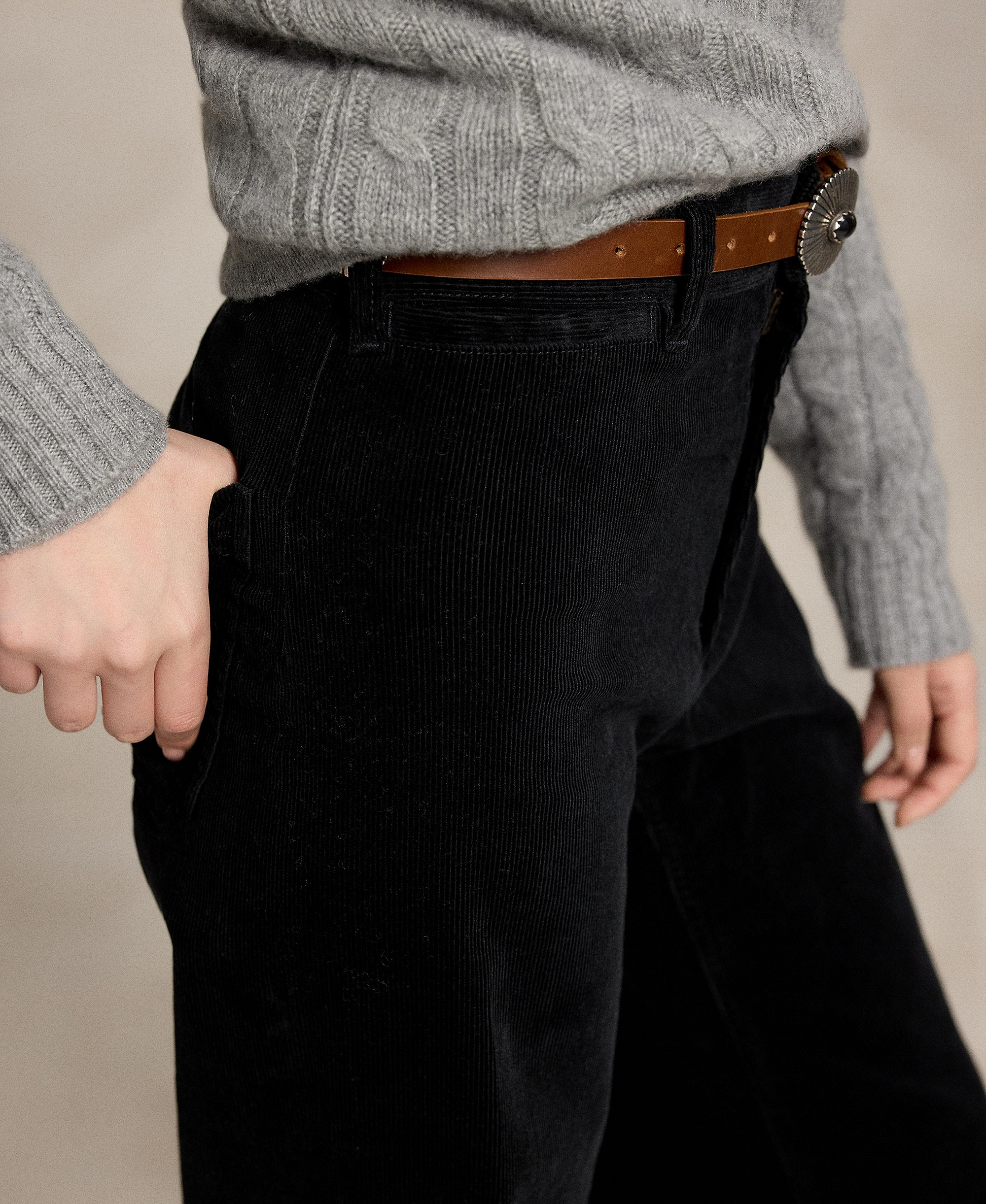 Polo Ralph Lauren Women's Beaton Corduroy Flared Pants - Polo Black