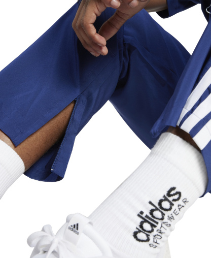 adidas Men's Stanford Essential Three-Stripes Open Hem Track Pants - Dark Blue/wht