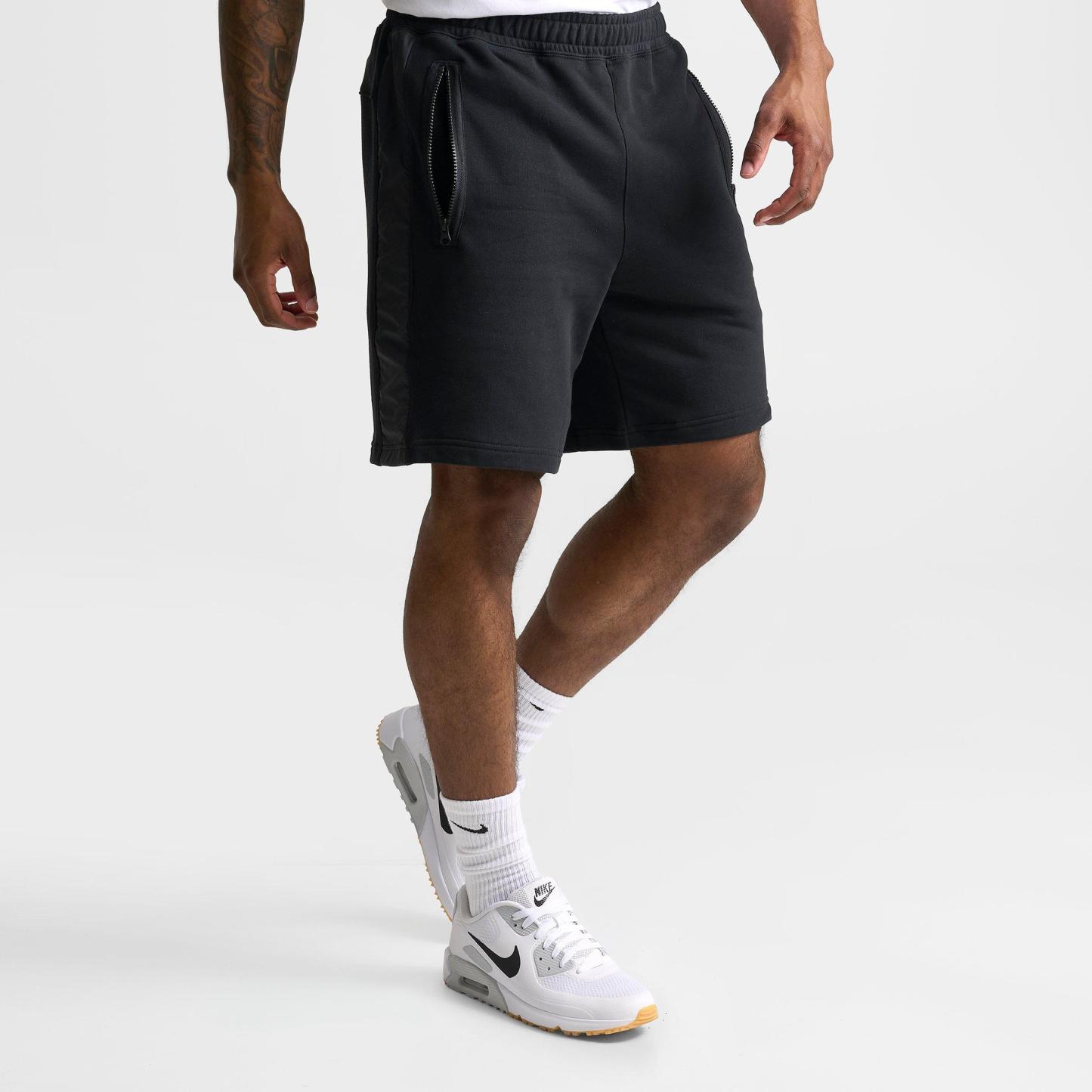 Men's Nithtke Sportswear Air Max Fleece Shorts - Black/Black/White
