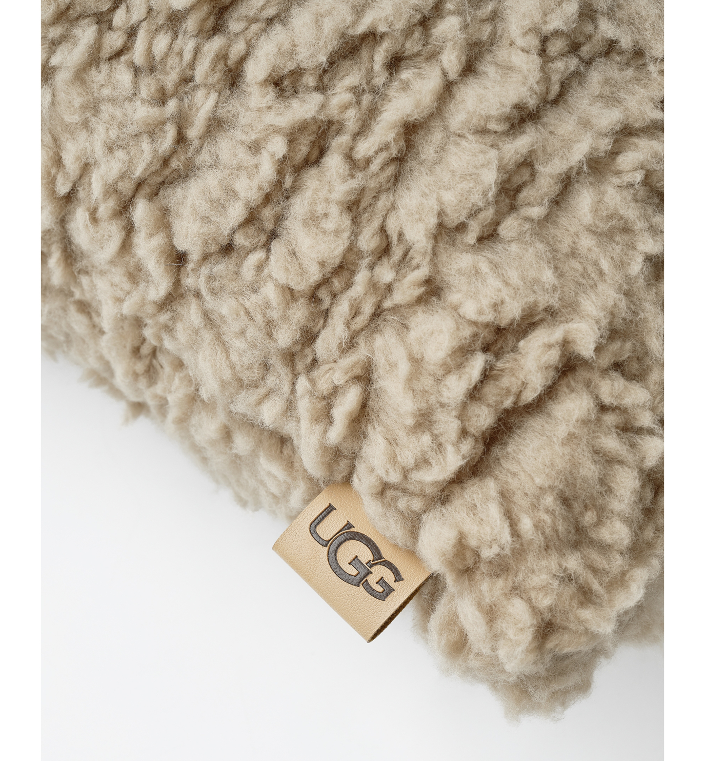 UGG® Shira Textured Decorative Pillow, 20" x 20" - Mustard Seed