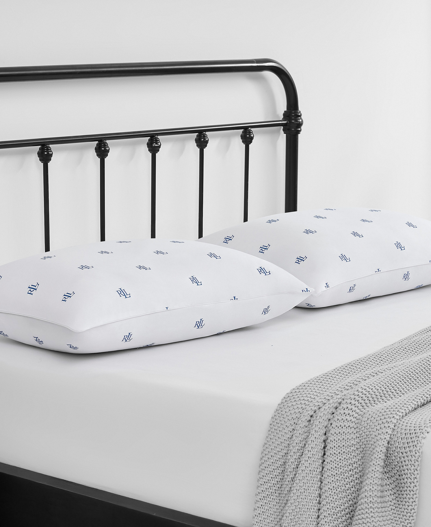 Lauren Ralph Lauren Logo Medium Density 2-Pack Down Alternative Pillow, Standard/Queen - White