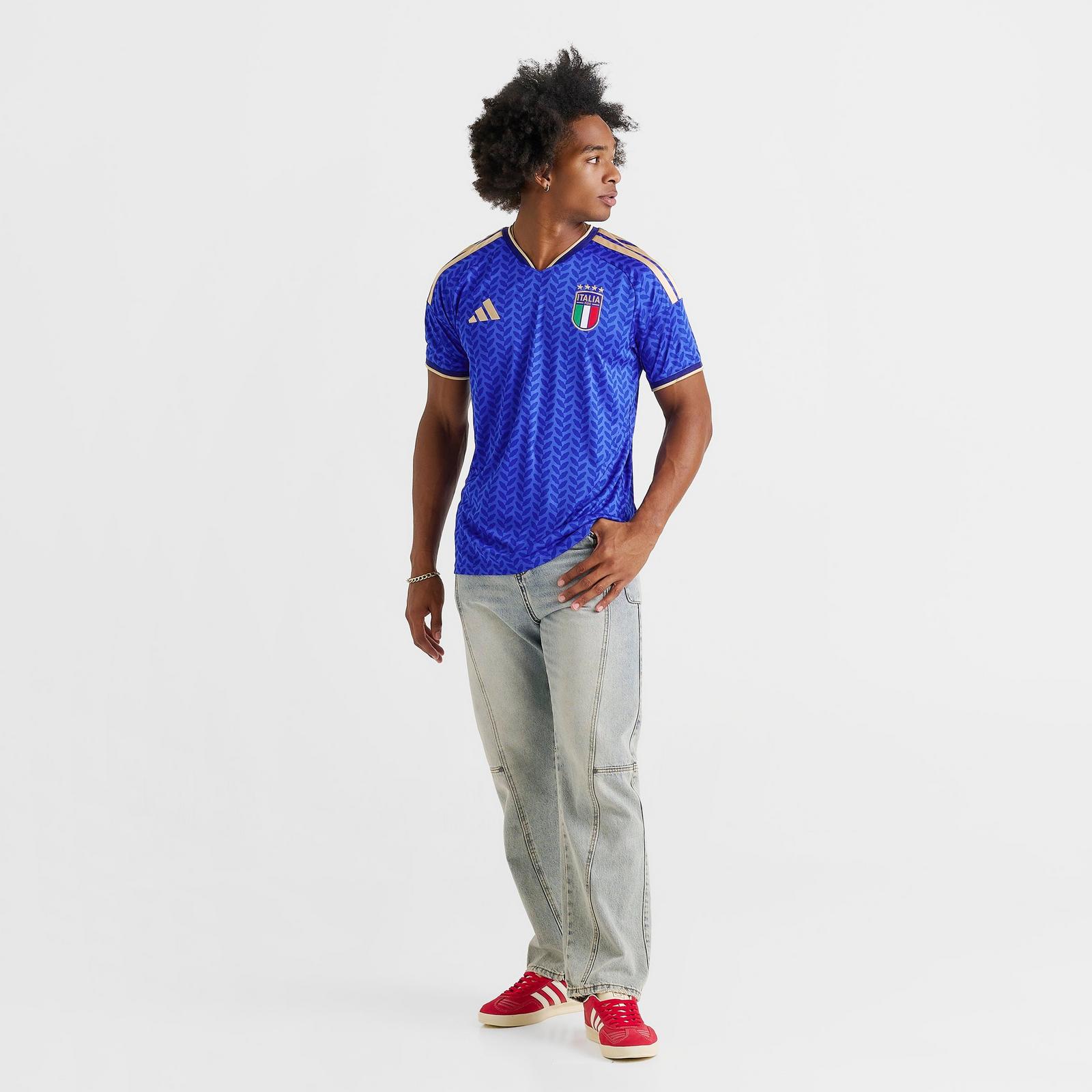 Men's adidas Italy Home Replica Soccer Jersey - Bold Blue - view 2