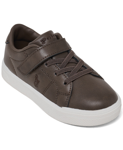 Polo Ralph Lauren Toddler Kids Sutton Fastening Strap Sneakers from Finish Line - Chocolate Brown