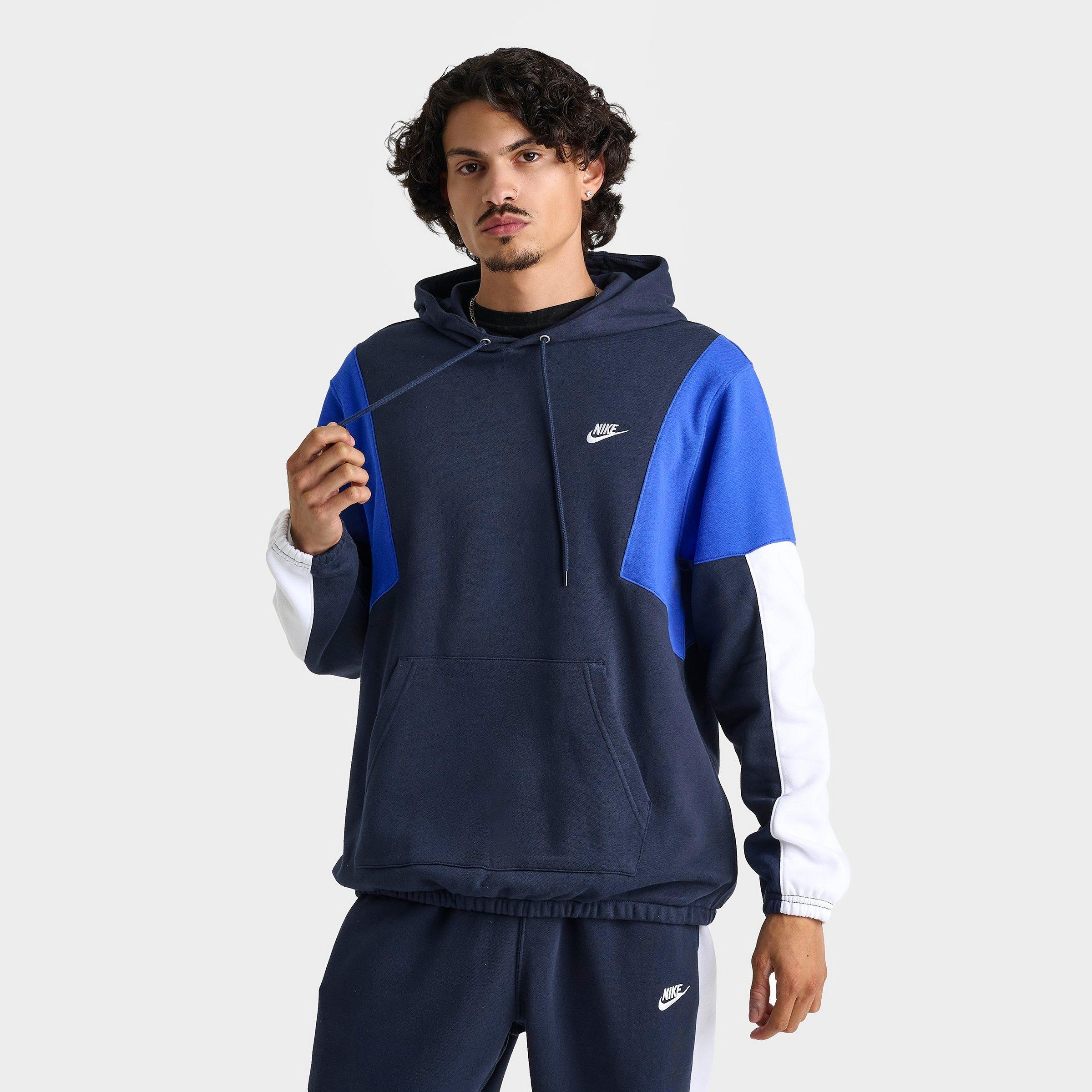 Men's Nithtke Club Fleece Tracksuit Pullover Hoodie - Obsidian/White/Game Royal/White