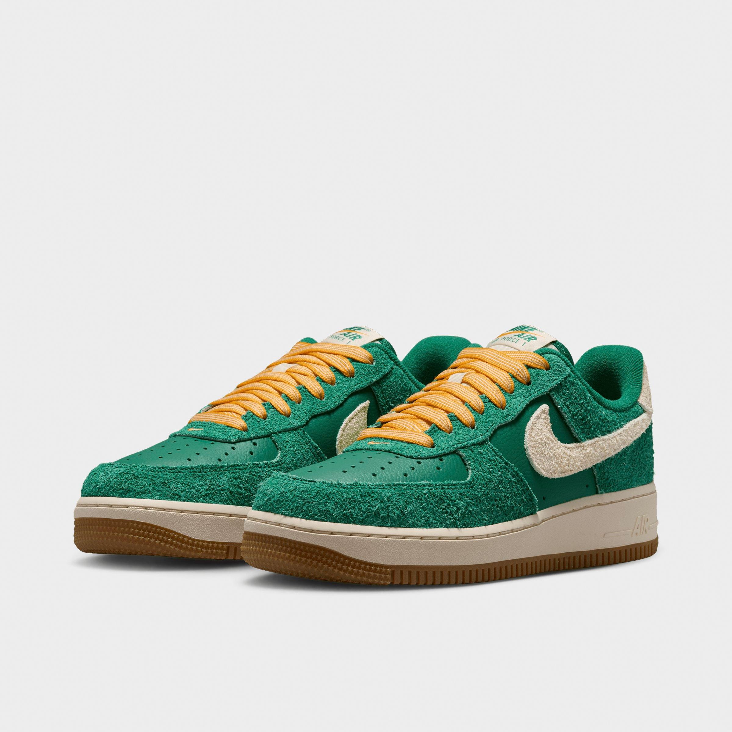 Women's Nithtke Air Force 1 '07 Casual Shoes - Malachite/University Gold/Gum Medium Brown/Coconut Milk - Both shoes facing left