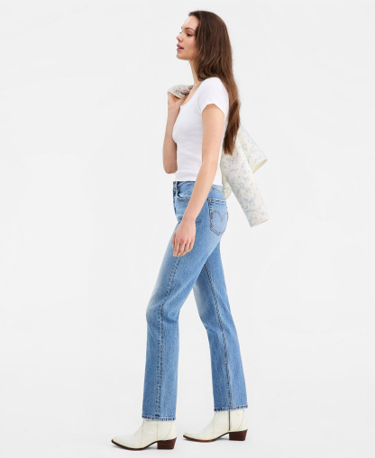 Levi's Women's 501 Curve High-Rise Straight-Leg Jeans - Play On Ref