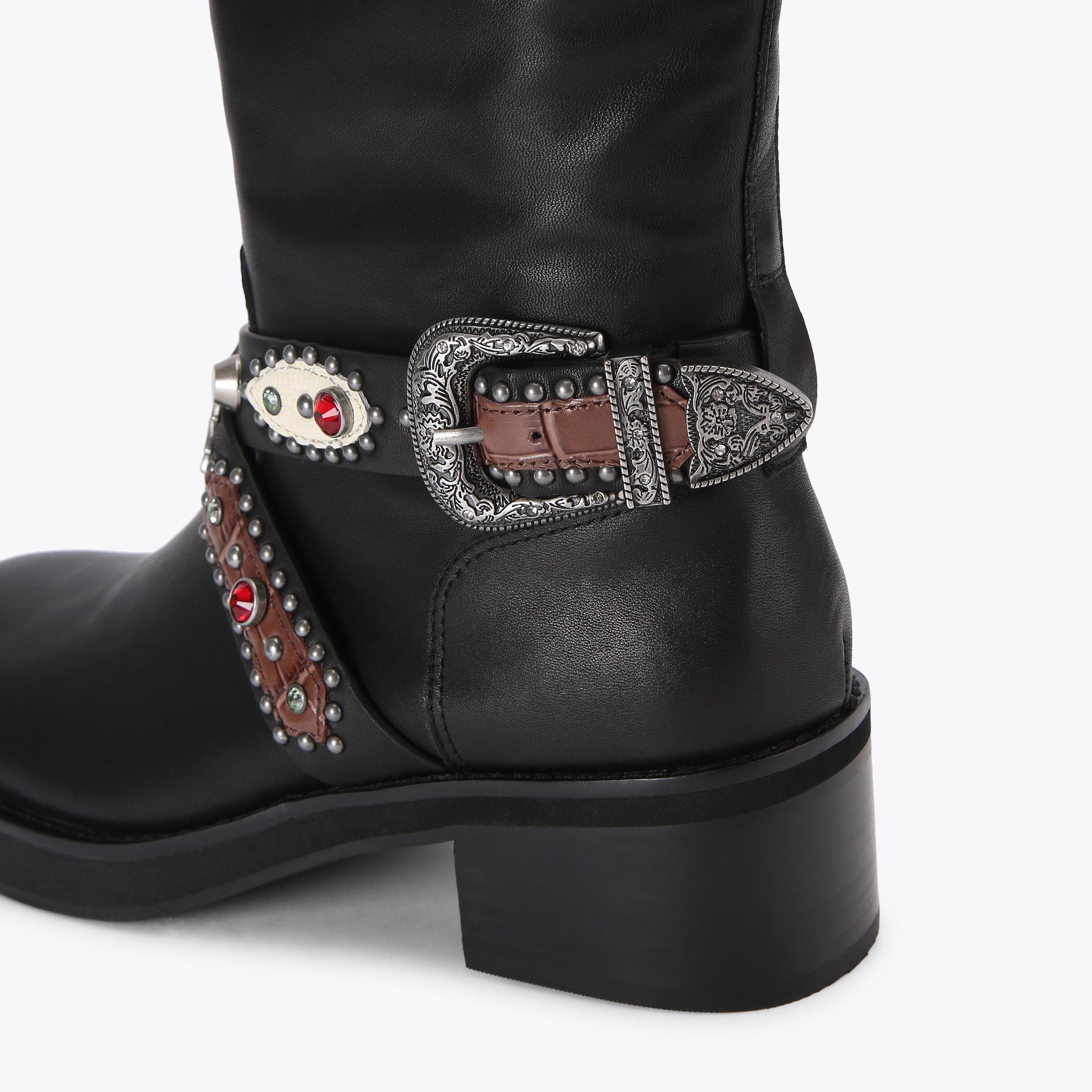 Kurt Geiger London Western Biker Boot - Black - view 5