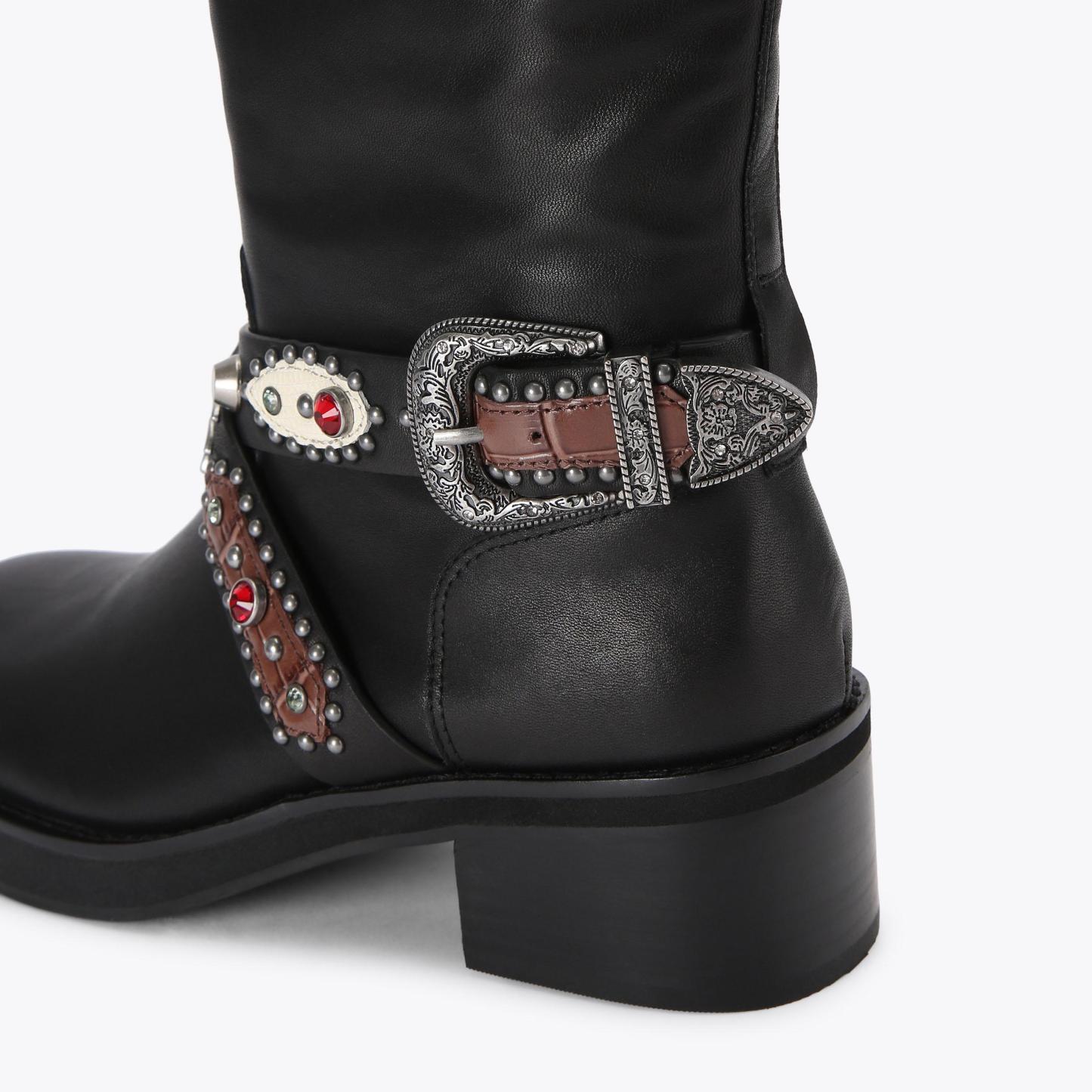 Kurt Geiger London Western Biker Boot - Black - view 5