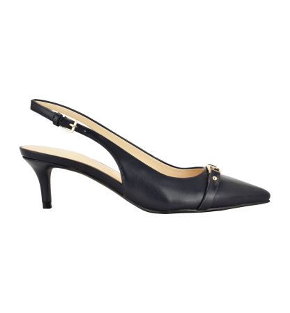 Tommy Hilfiger Women's Totale Kitten Heel Slingback Dress Pumps - Dark Blue