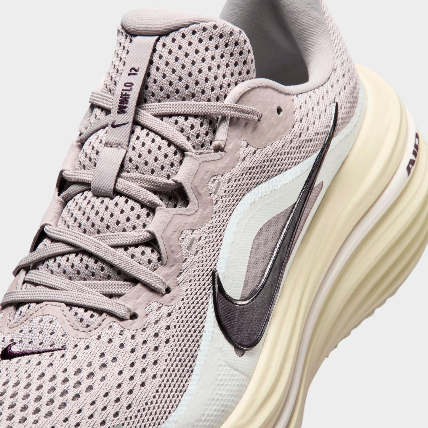 Men's Nithtke Air Winflo 12 Road Running Shoes - College Grey/Coconut Milk/Phantom/Burgundy Ash - Detail shot