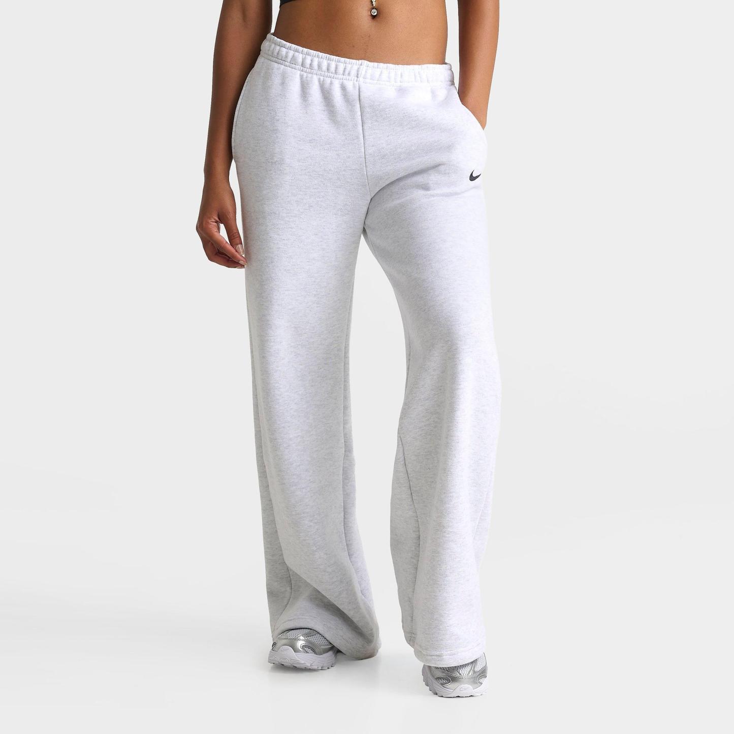 Women's Nithtke Studio Fleece Medium-Weight Wide-Leg Pants - Birch Heather/Black