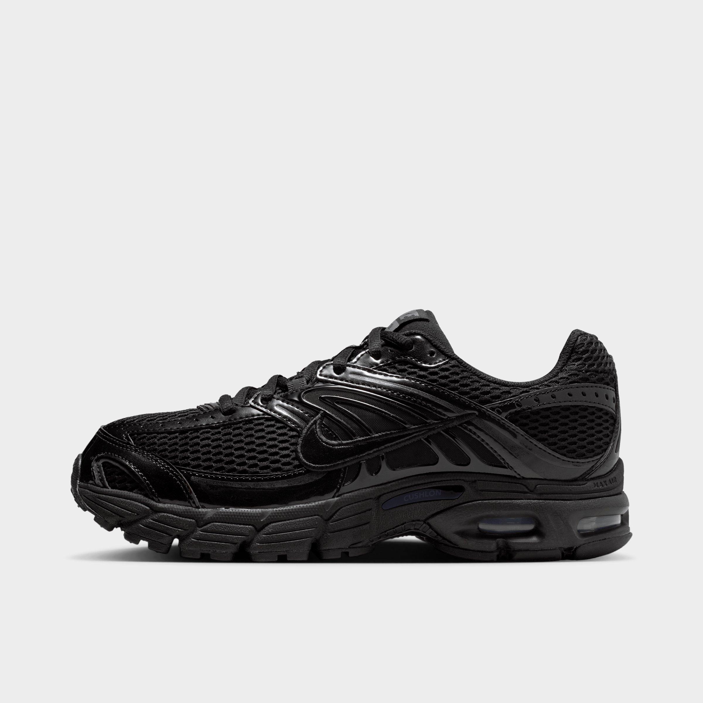 Women's Nithtke Air Max Moto 2K Casual Shoes - Part 1 - Black/Iron Grey/Metallic Silver/Black - Left shoe facing left. Outside of the shoe.