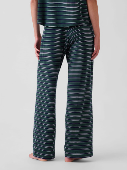 SoftMade Modal PJ Pants - Blue & green stripe