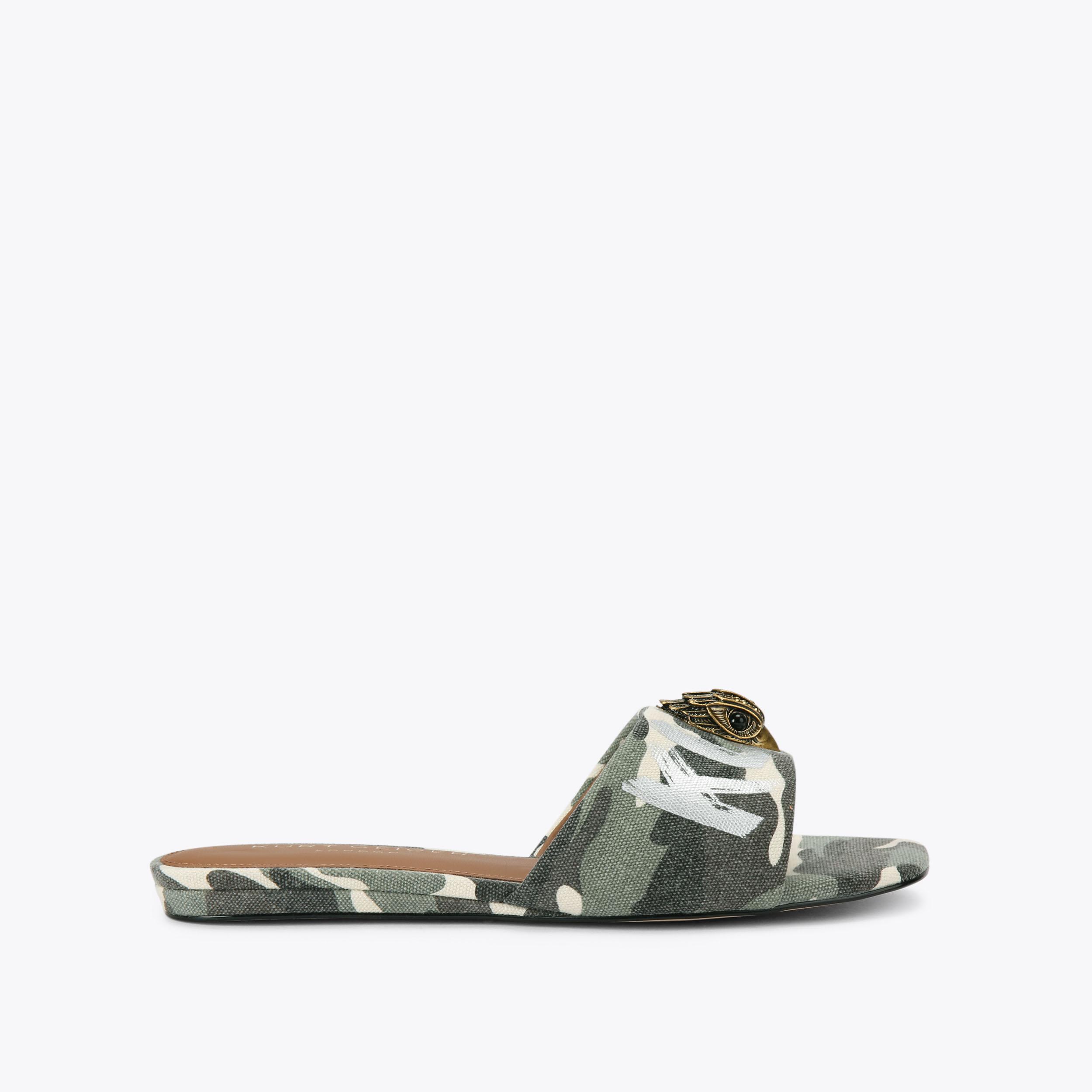 Kurt Geiger London Kensington Flat Sandal - Green