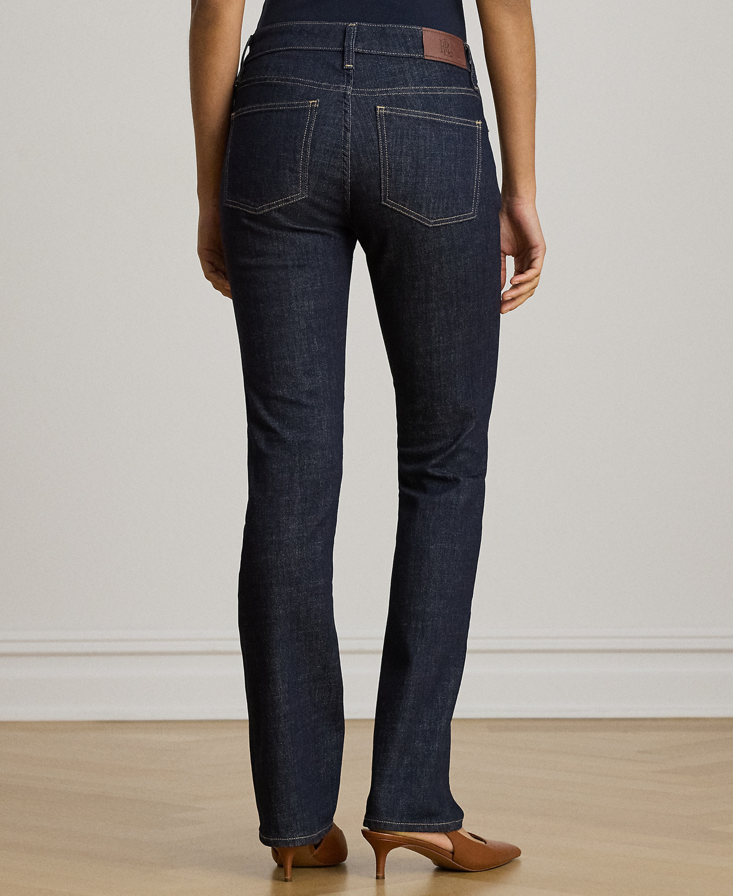 Lauren Ralph Lauren Women's Mid-Rise Slim Straight Jeans - Rinse Wash