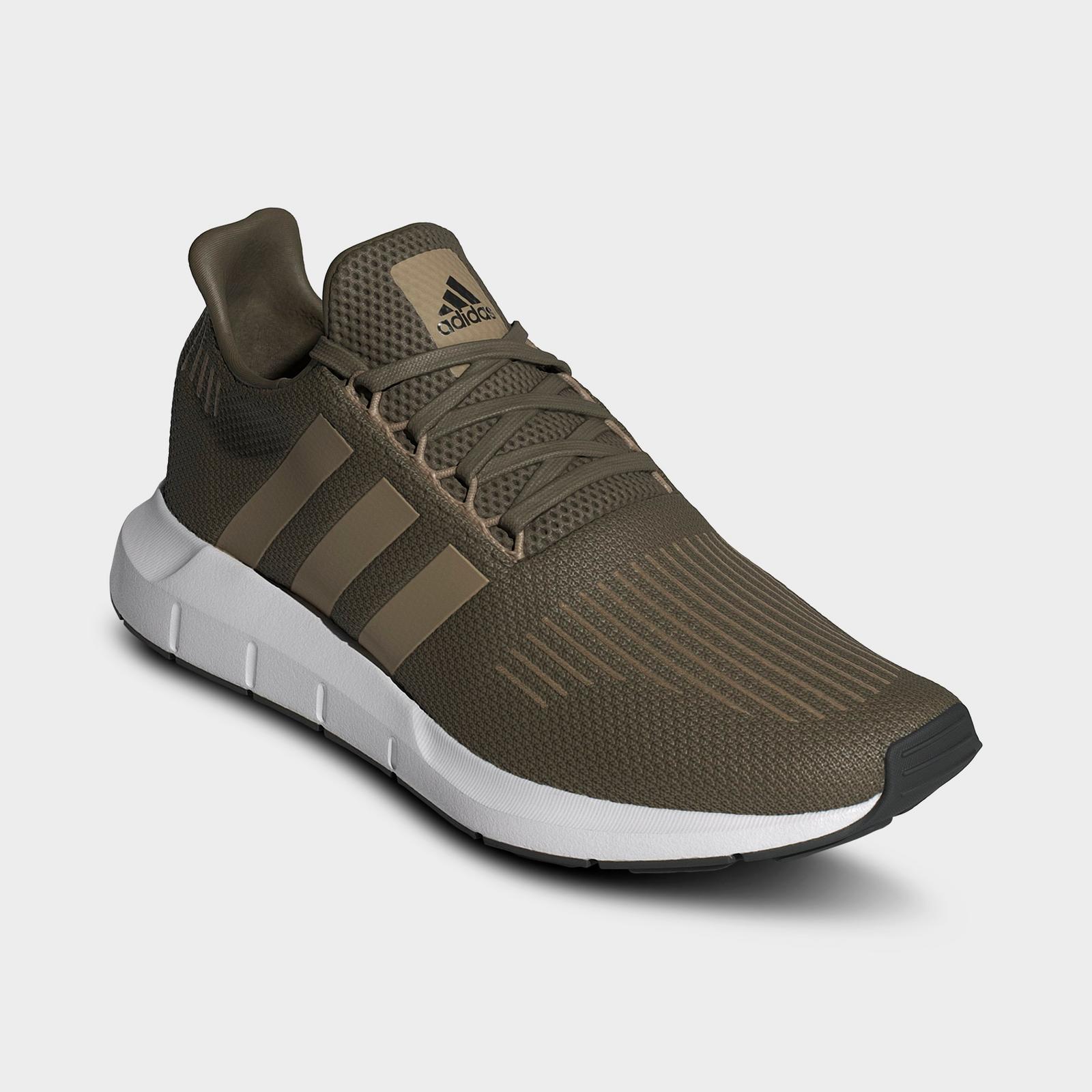 Men's adidas Originals Swift Run 1.0 Casual Shoes - Olive Strata/Blanch Cargo/White - view 2