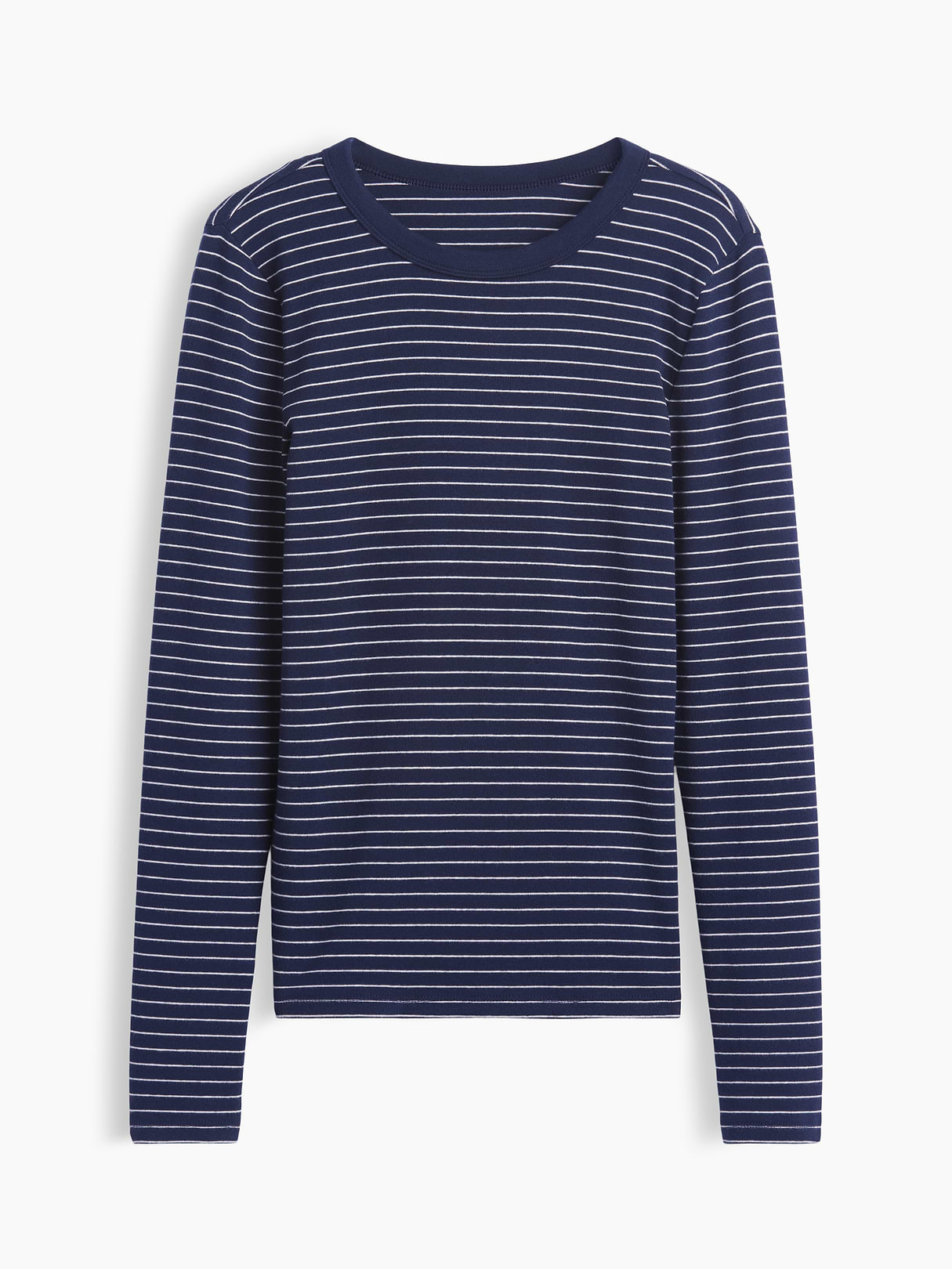 Modern Crewneck T-Shirt - Navy blue stripe