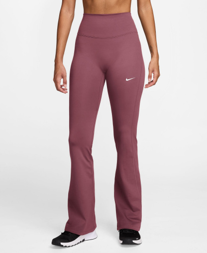Nike Women's High-Waisted Flared Leggings - Light Magenta/White