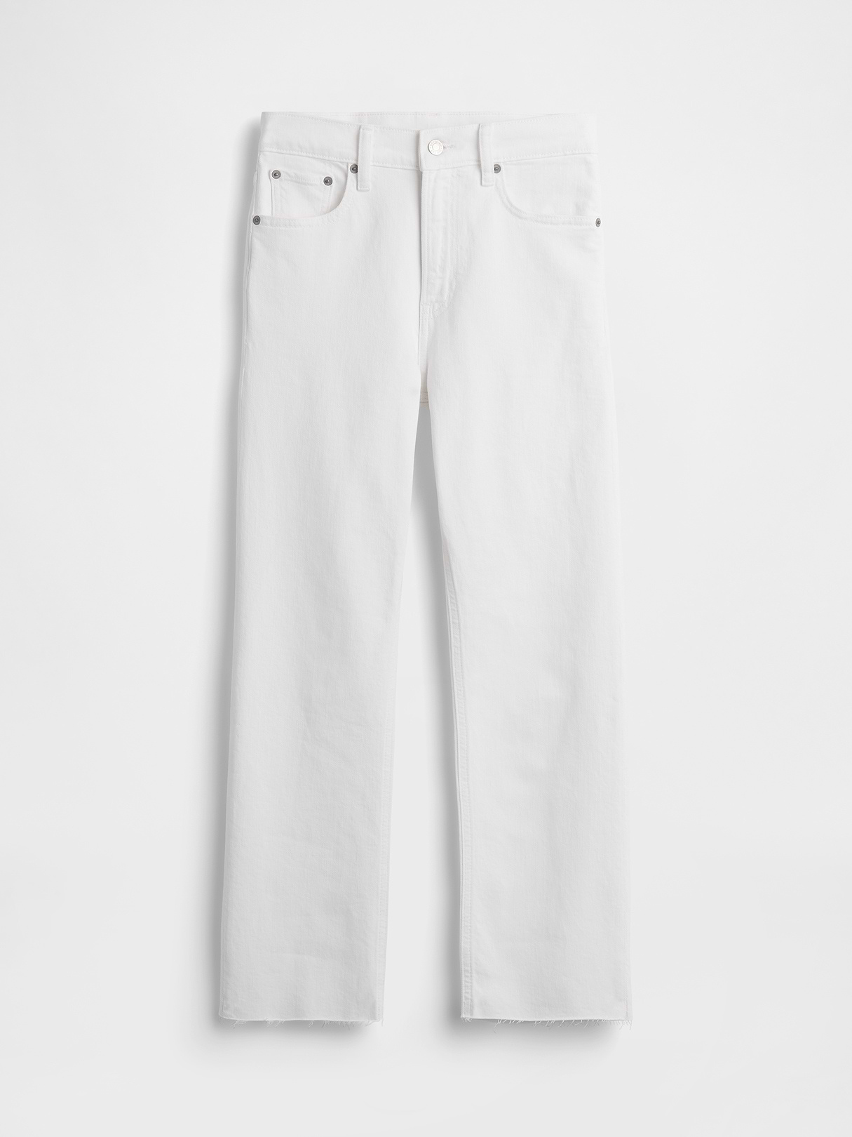 High Rise ’90s Slim Straight Crop Jeans - Fresh white