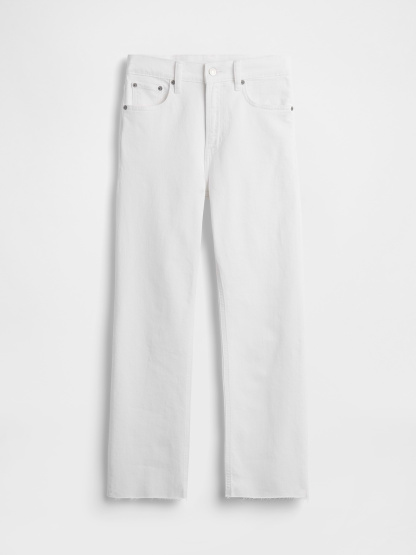 High Rise ’90s Slim Straight Crop Jeans - Fresh white