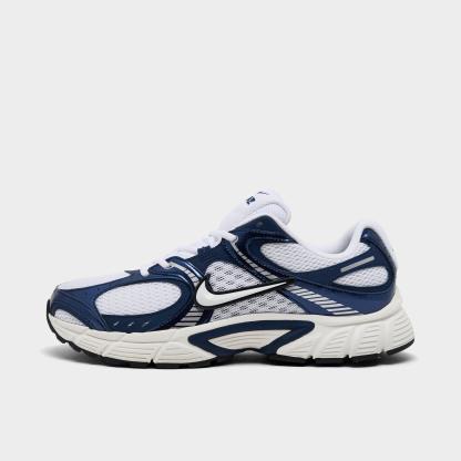 Men's Nithtke V5 RNR Casual Shoes - Part 2 - White/Midnight Navy/Metallic Silver/White - Left shoe facing left. Outside of the shoe.
