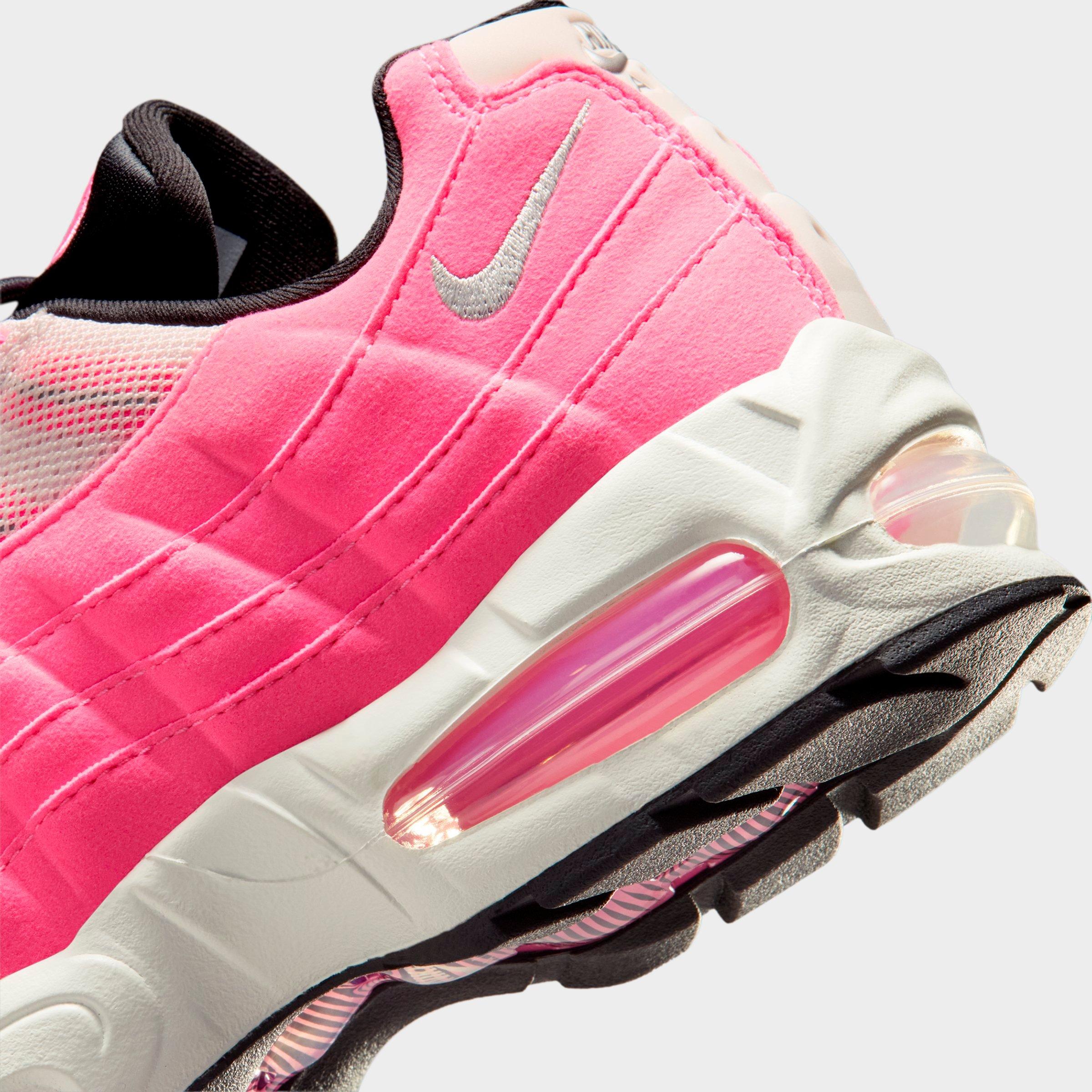 Women's Nithtke Air Max 95 Big Bubble Casual Shoes - Part 2 - Pink Glow/Off Noir/Pearl Pink/Metallic Silver - Detail shot