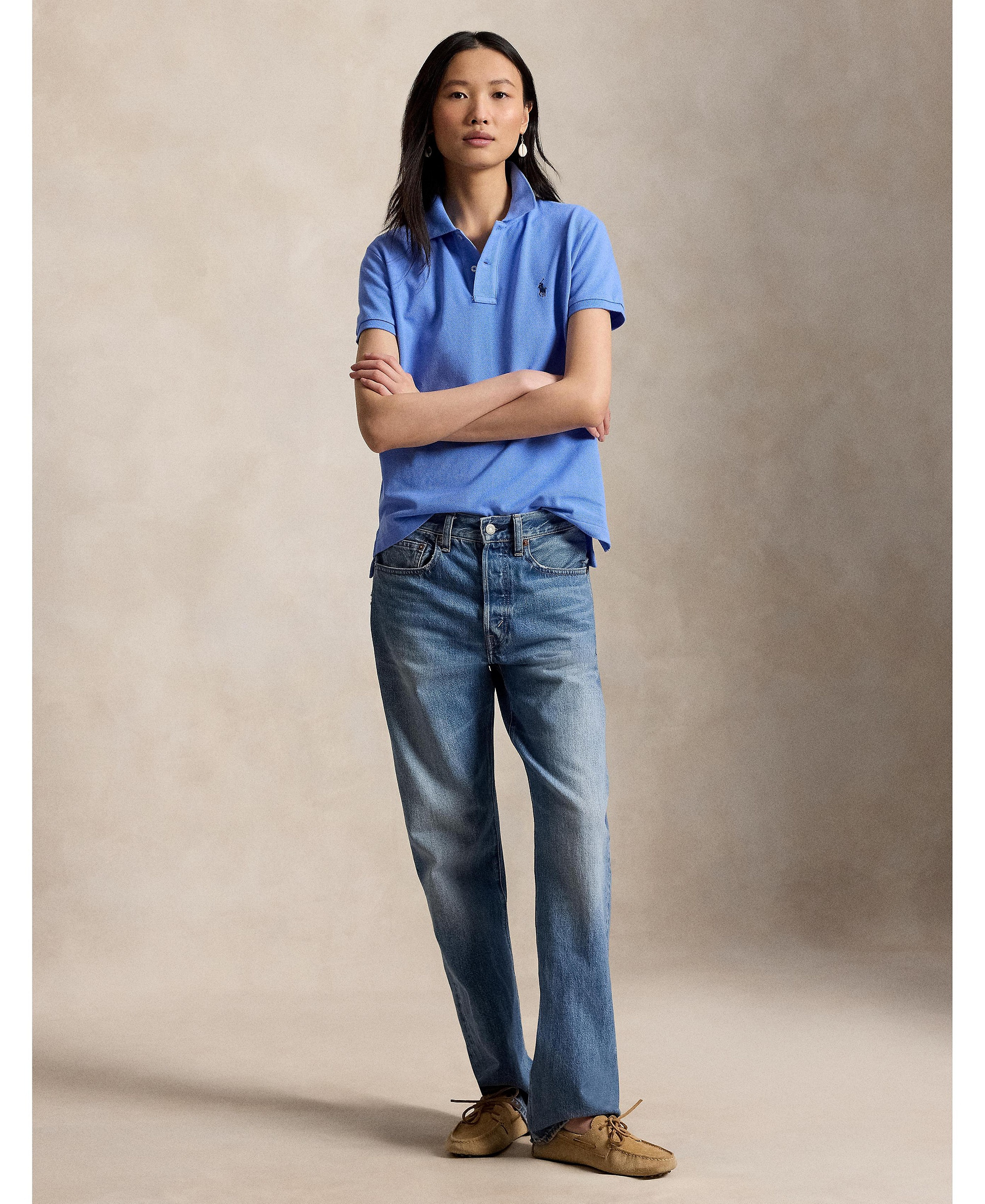 Polo Ralph Lauren Women's Classic-Fit Mesh Polo Shirt - Harbor Island Blue