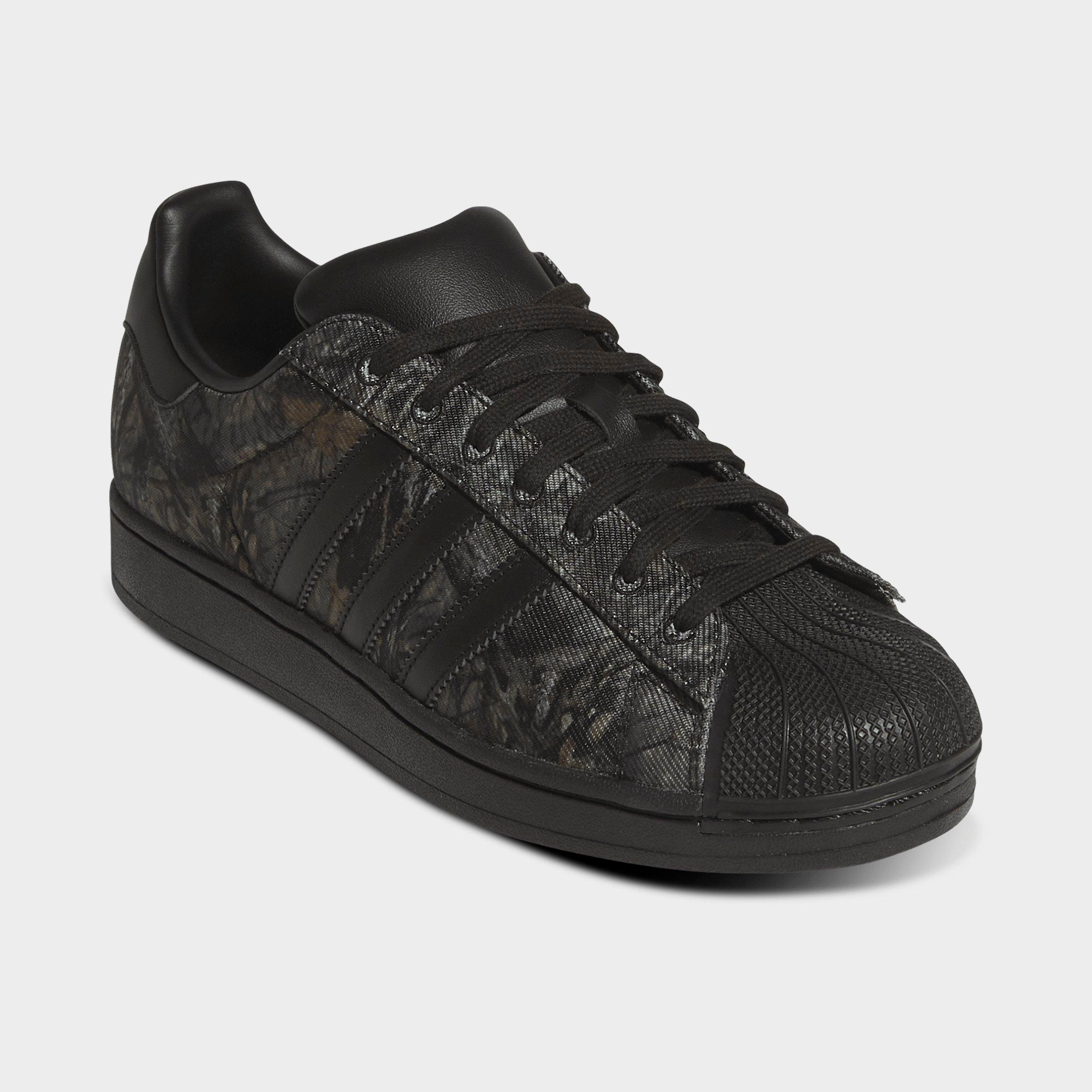 Men's adidas Originals Superstar II Casual Shoes - Part 2 - Core Black/Khaki/Gum - Both shoes facing left