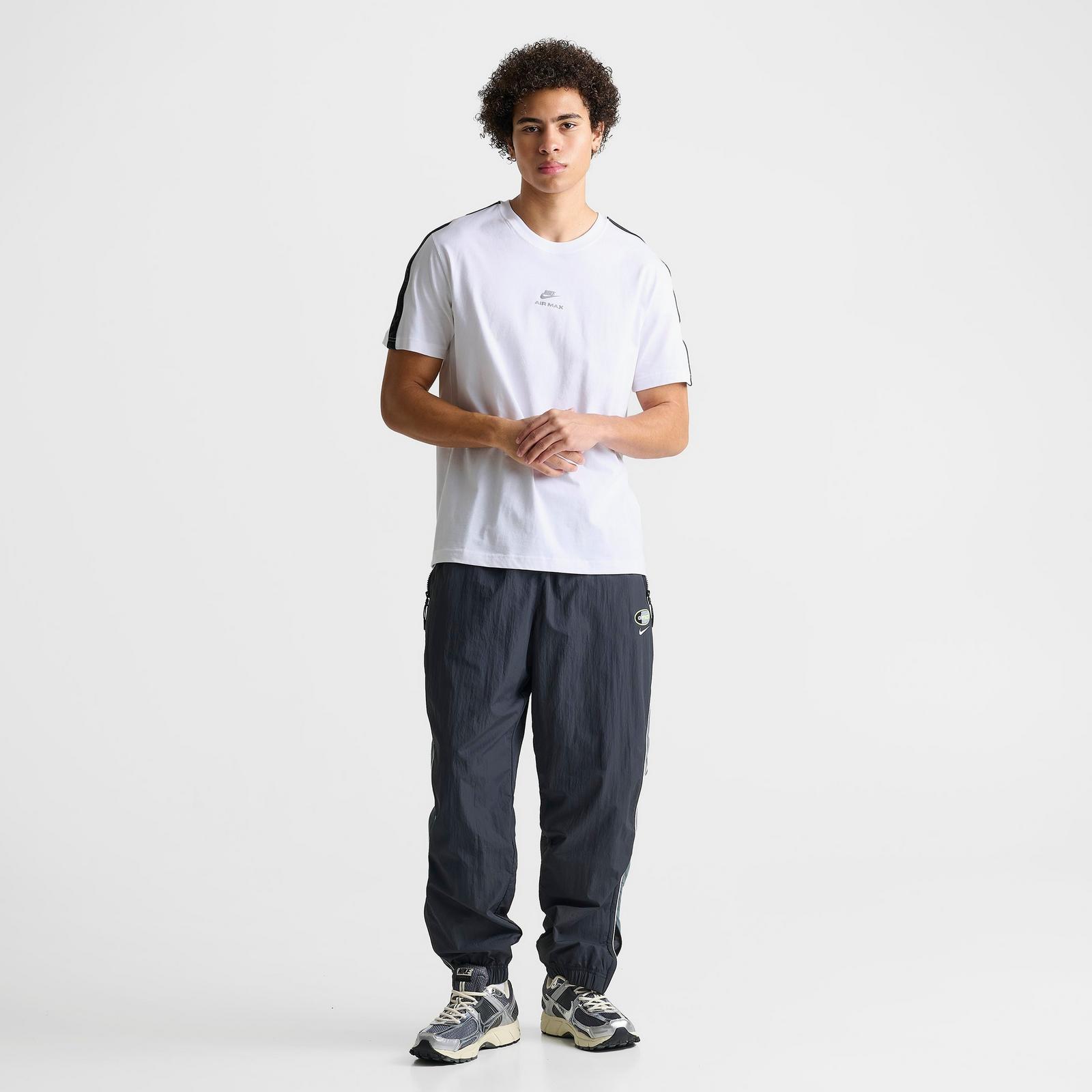 Men's Nike Sportswear Air Max Short-Sleeve Taped T-Shirt - White/Black