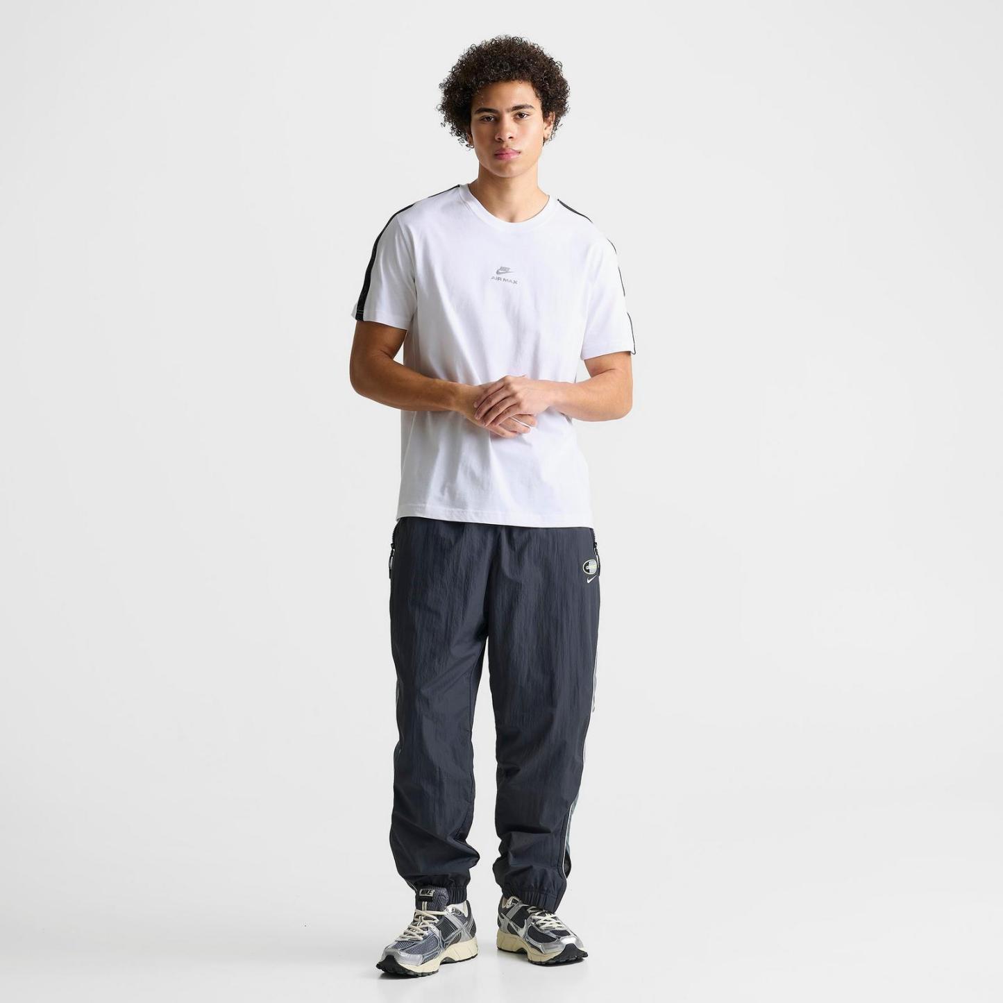 Men's Nike Sportswear Air Max Short-Sleeve Taped T-Shirt - White/Black