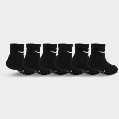 Little Kids' Nithtke Dri-FIT Ankle Socks (6-Pack) - Black