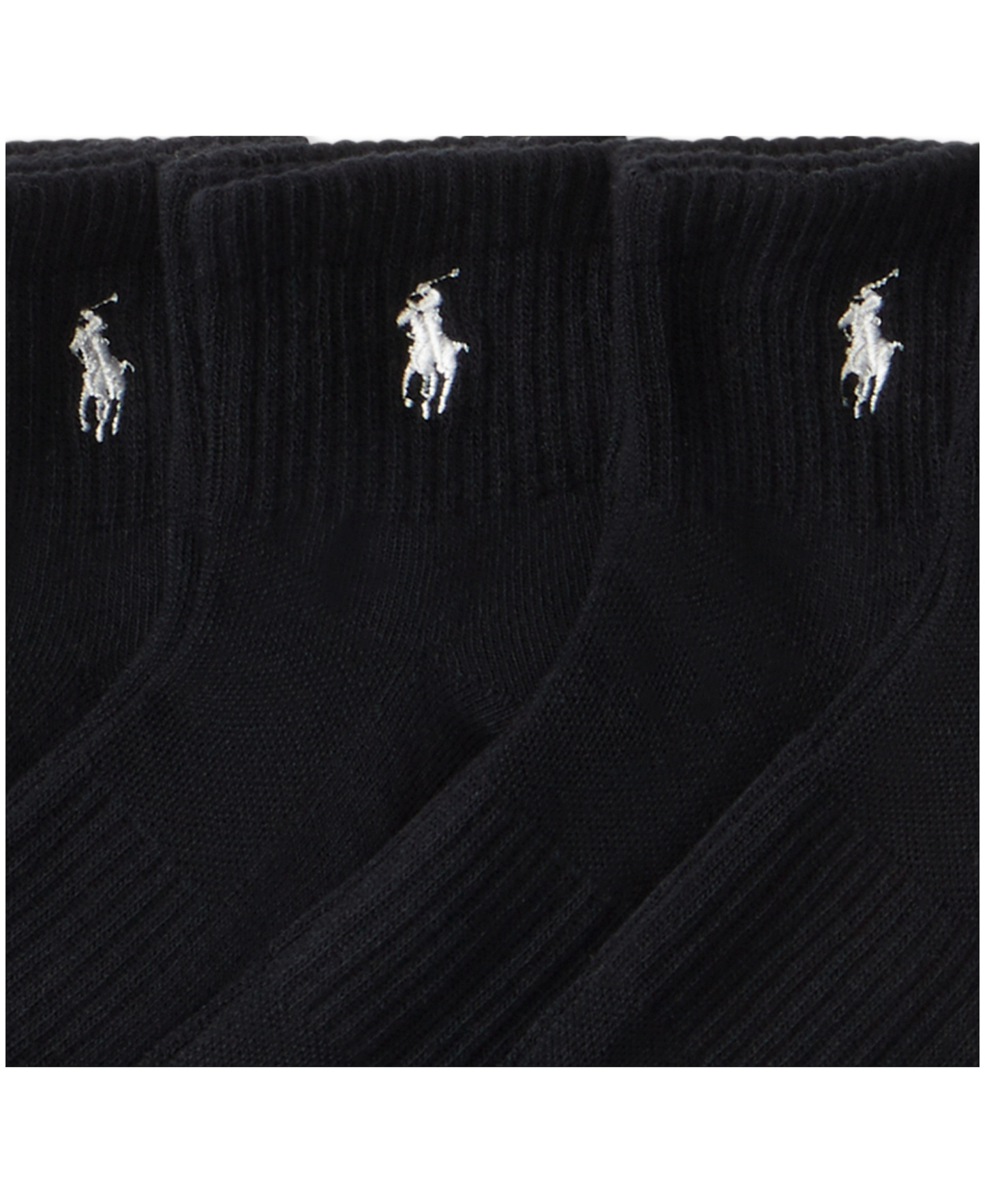 Polo Ralph Lauren Men's 6-Pack Performance Sport Quarter Socks - Black