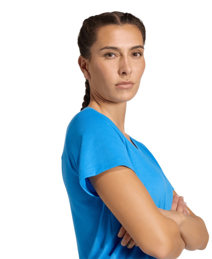 adidas Women's Workout Essentials Seamless Scoop Neck T-Shirt - Ray Blue