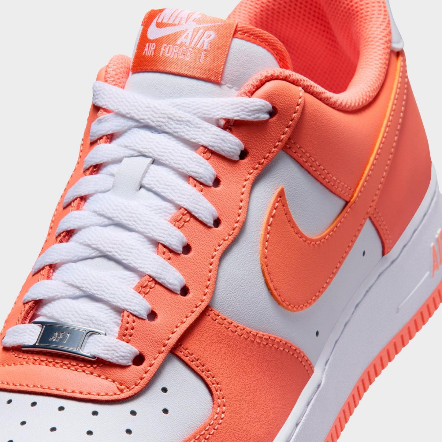Men's Nike Air Force 1 '07 Low Casual Shoes - White/White/Orange Frost