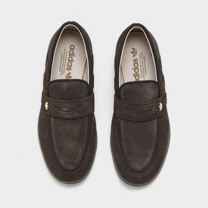 Women's adidas Originals Handball Spezial Loafer Casual Shoes - Part 1 - Aurora Coffee/Aurora Coffee/Gum - Top view