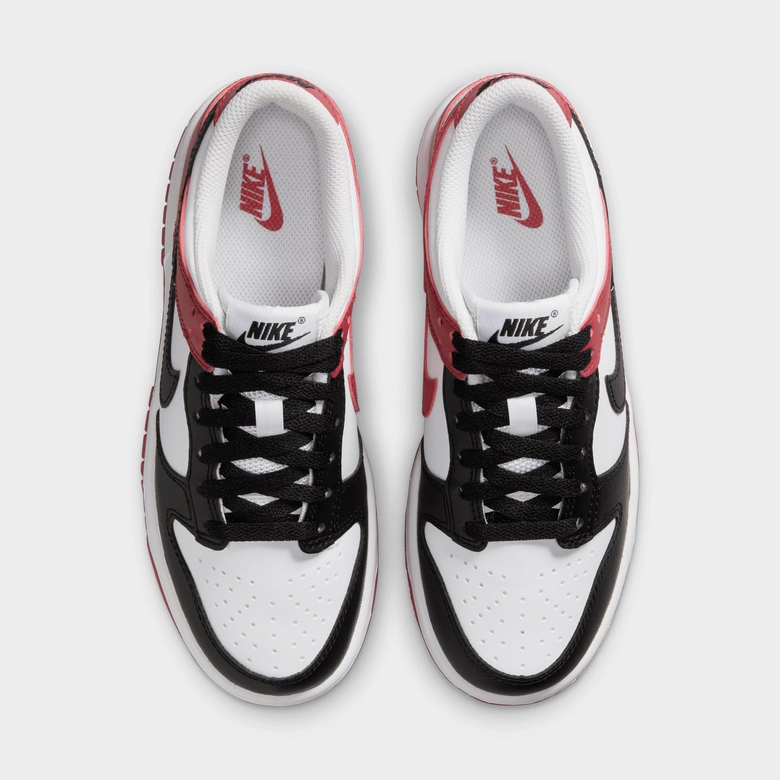 Big Kids' Nike Dunk Low Casual Shoes - Gym Red/Black/White