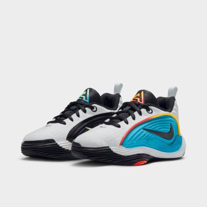 Little Kids' Nithtke Giannis Immortality 5 Basketball Shoes - Off White/Picante Red/Current Blue/Black - Both shoes facing left