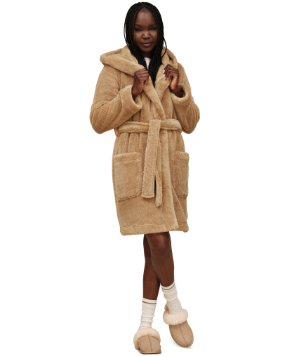 UGG® Women's Aarti Belted Fleece Robe - Sand