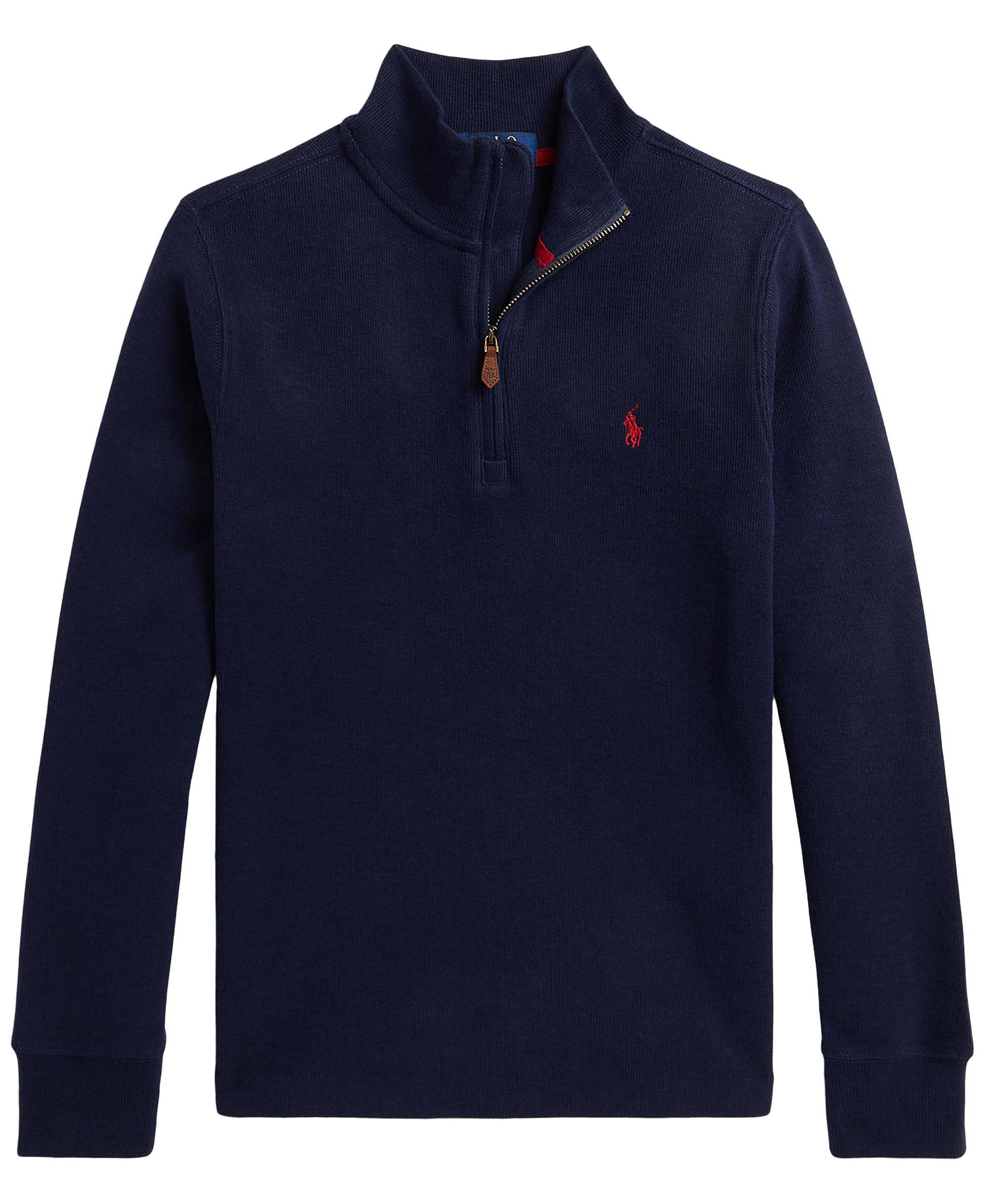 Polo Ralph Lauren Boys' 8-20 Estate Rib Quarter-Zip Sweater - Refined Navy