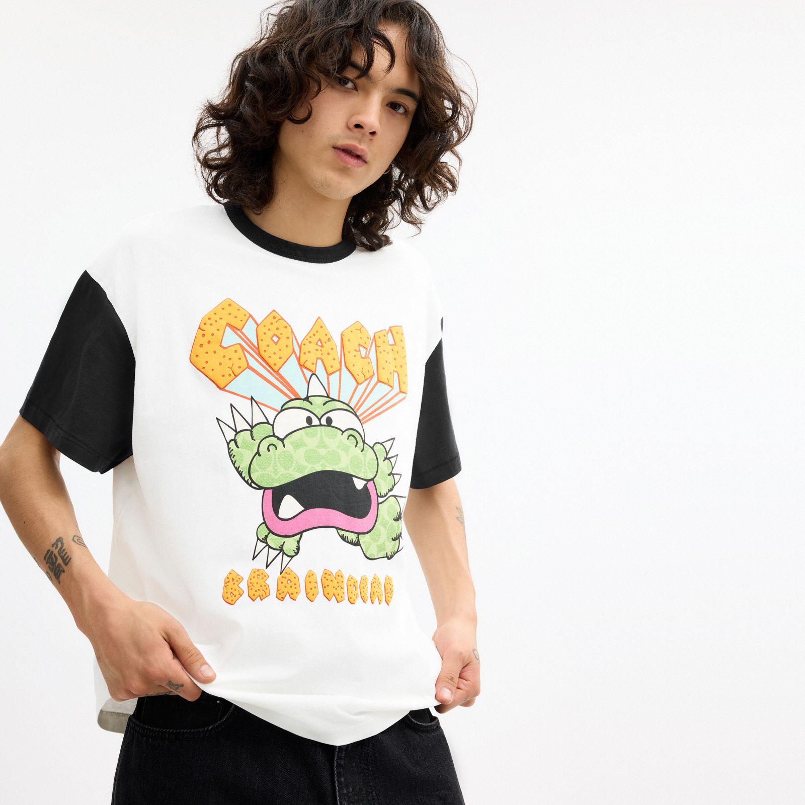 Coach | Brain Dead Zilly Dino T-Shirt - White - view 4