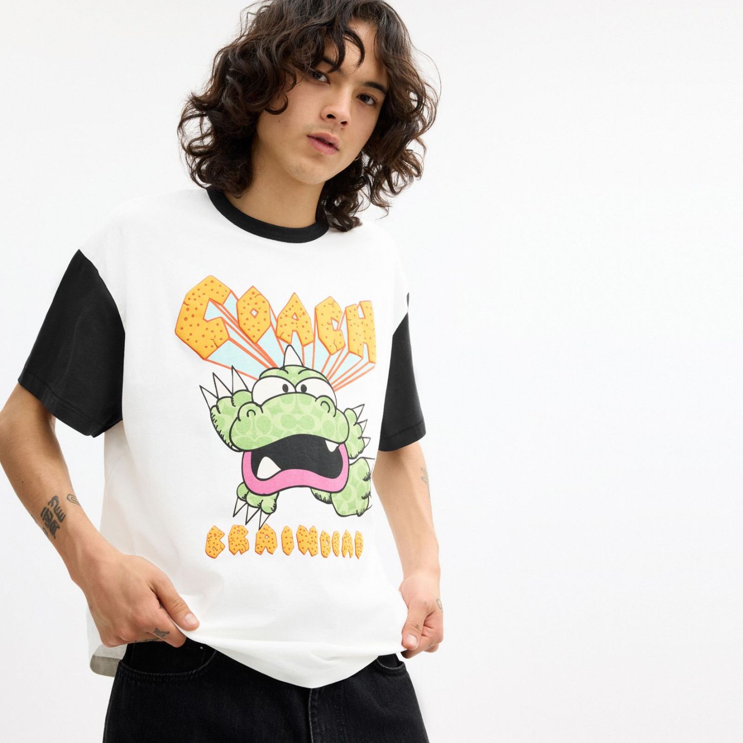 Coach | Brain Dead Zilly Dino T-Shirt - White - view 4