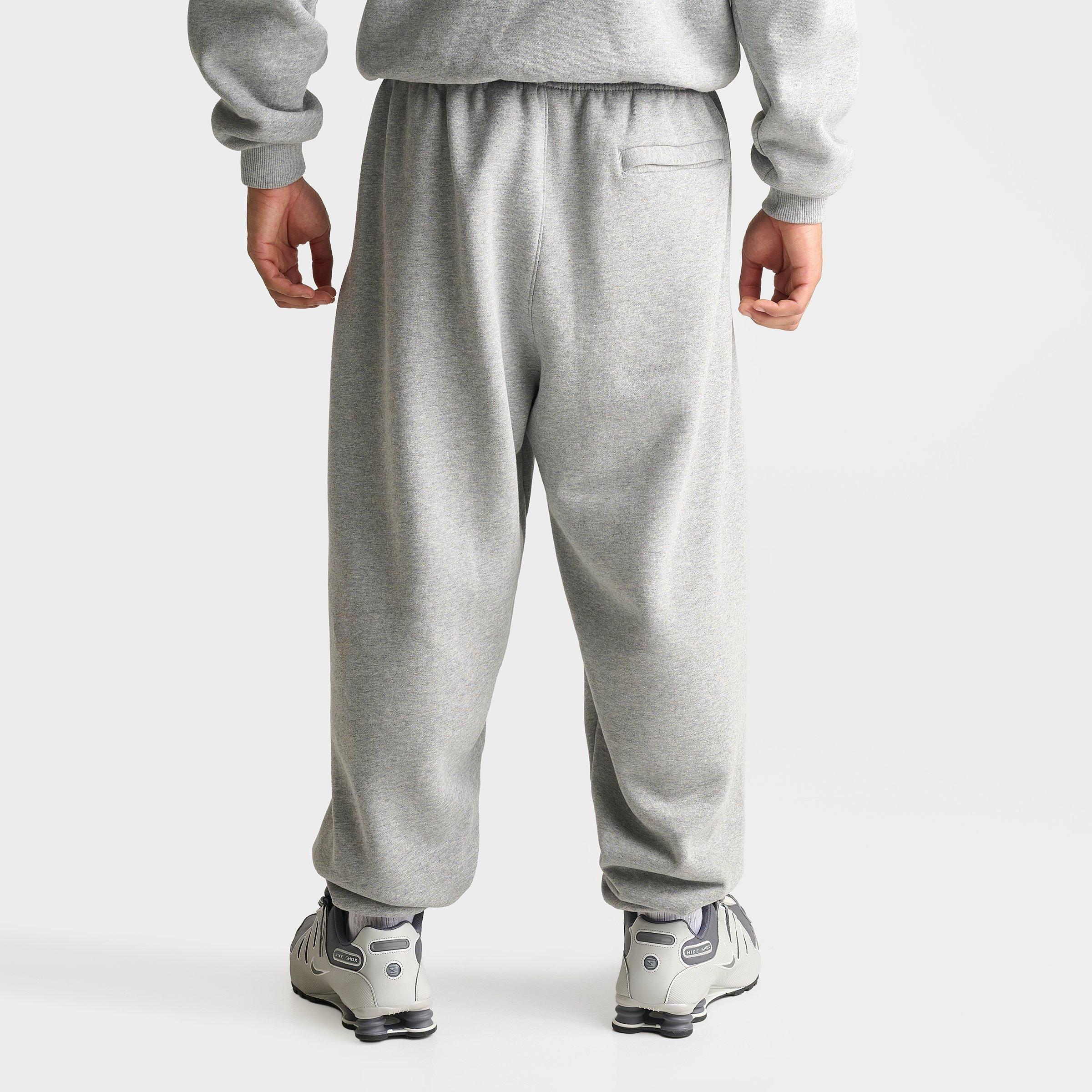 Men's Nithtke Solo Swoosh Cuffed Sweatpants - Dark Grey Heather/Sail