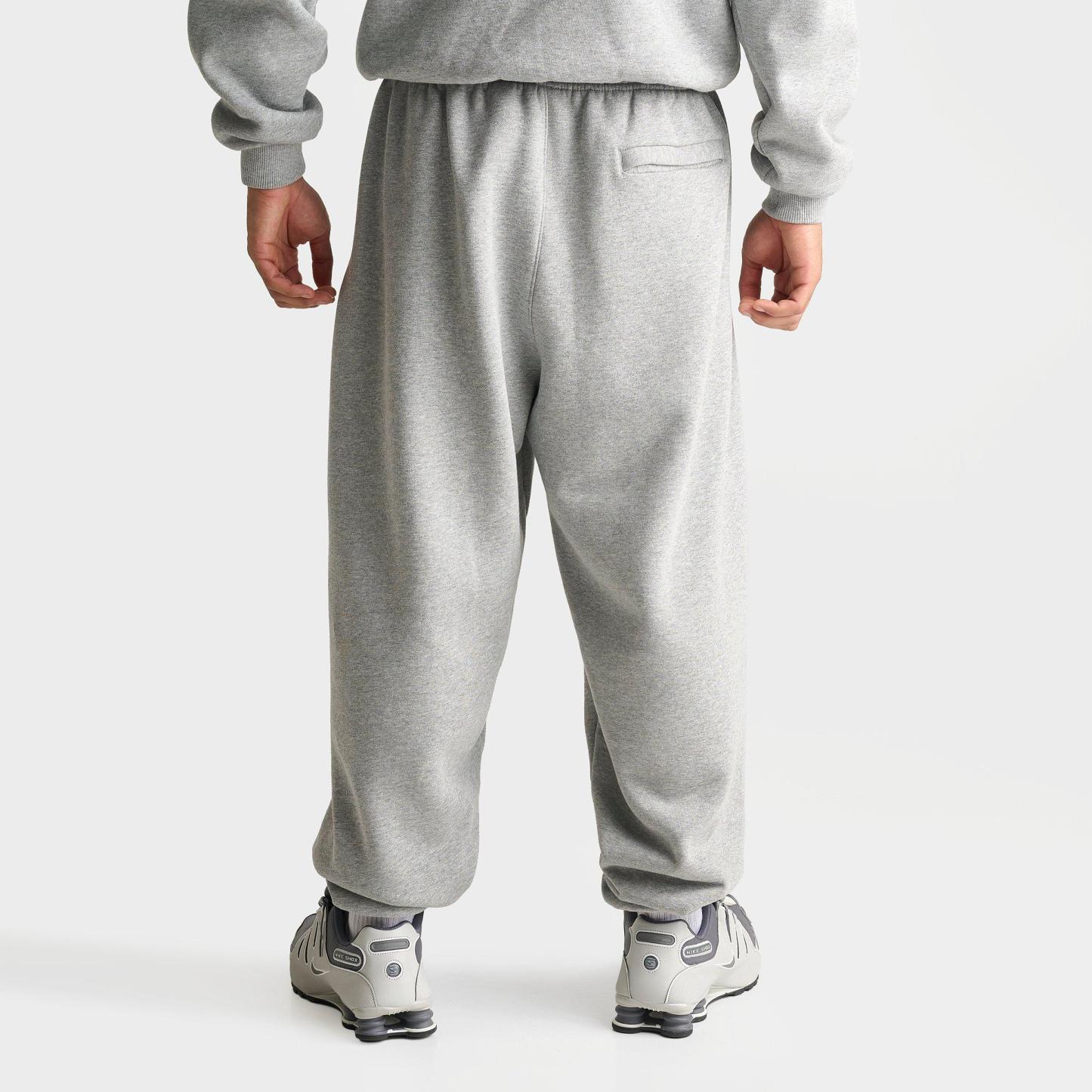 Men's Nithtke Solo Swoosh Cuffed Sweatpants - Dark Grey Heather/Sail