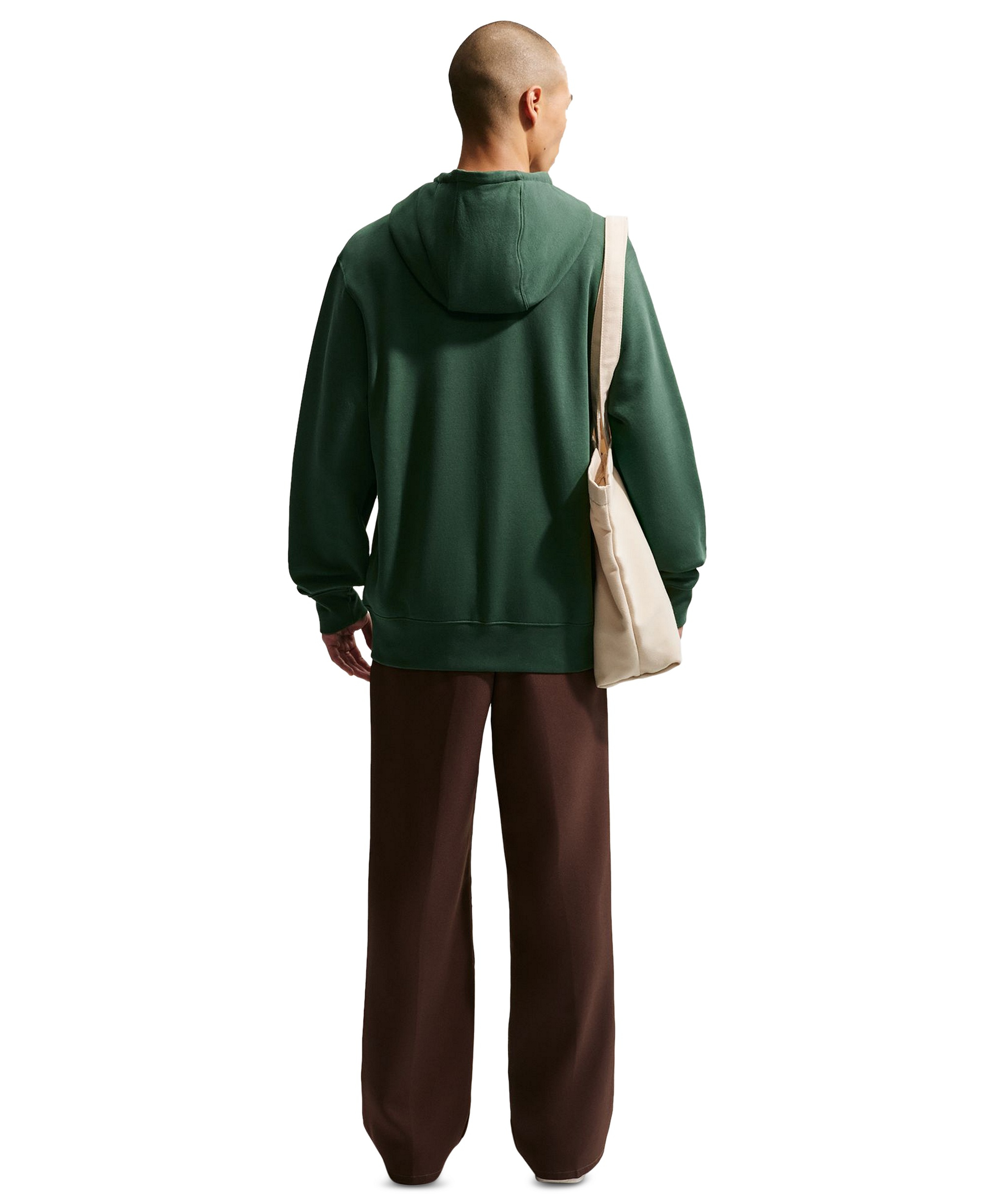 Nike Men's Full-Zip Fleece Regular-Fit Hoodie - Fir/White