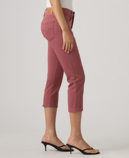 Levi's 311 Shaping Skinny Mid Rise Capri Jeans - Crushed Berry