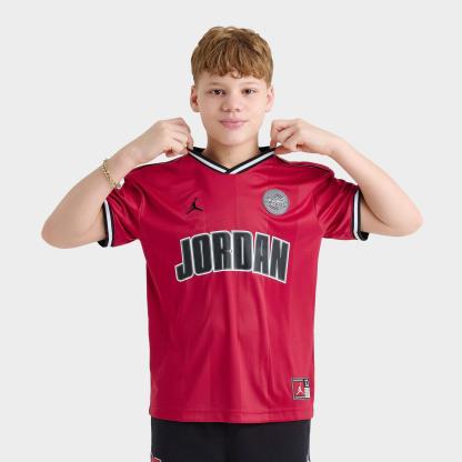 Boys' Big Kids' Jordan Soccer Jersey - Gym Red - view 1