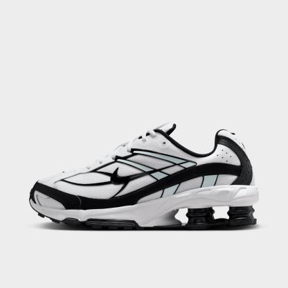 Men's Nithtke Shox Ride 2 Casual Shoes - White/White/Black/Black - Left shoe facing left. Outside of the shoe.