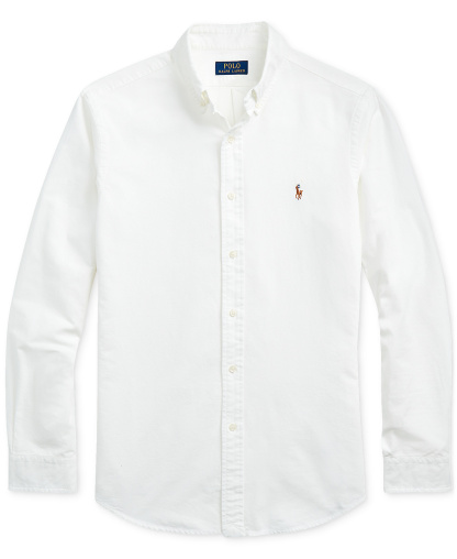 Polo Ralph Lauren Men's Classic-Fit Plaid Brushed Oxford Shirt - White