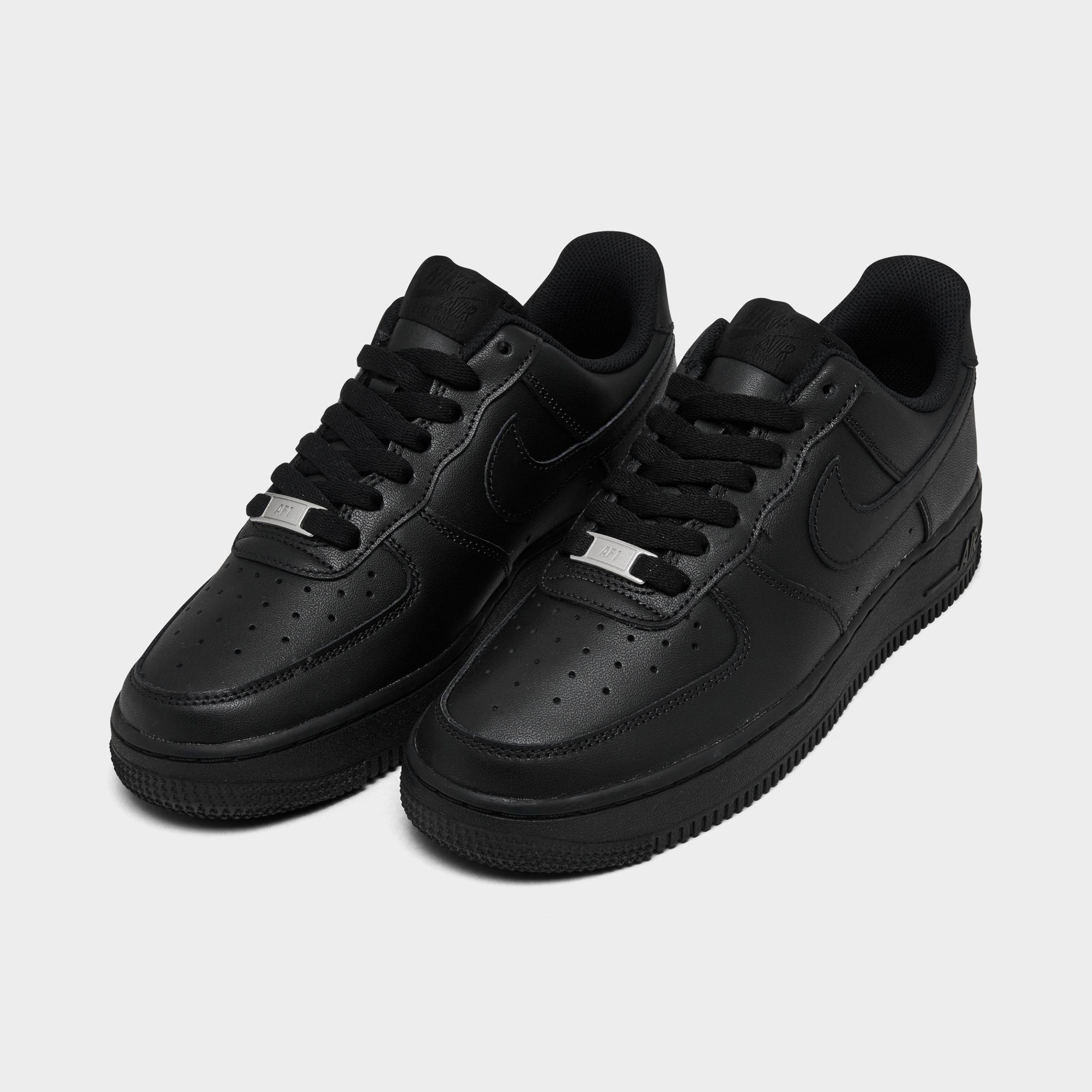 Women's Nithtke Air Force 1 Low Casual Shoes - Black/Black/Black - Both shoes facing left