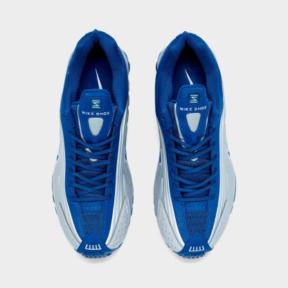 Men's Nike Shox R4 Casual Shoes - Court Blue/White/Metallic Silver